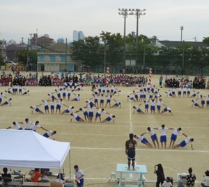 写真：大治中学校 体育祭　心をひとつに力いっぱい表現