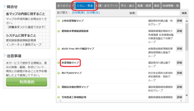 水害情報マップ
