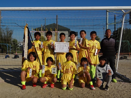 優勝の大治南サッカースポーツ少年団（Aゾーン）