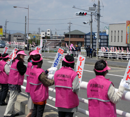 写真：いいまちづくりの日の活動・交通事故死者数全国ワースト1返上を目指して